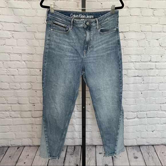 Calvin Klein High Rise Ankle Skinny Two Tone Ankle Size 33 - Picture 1 of 7